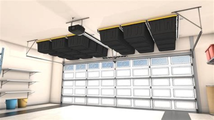 What should be the clearance for an overhead rack in a garage?