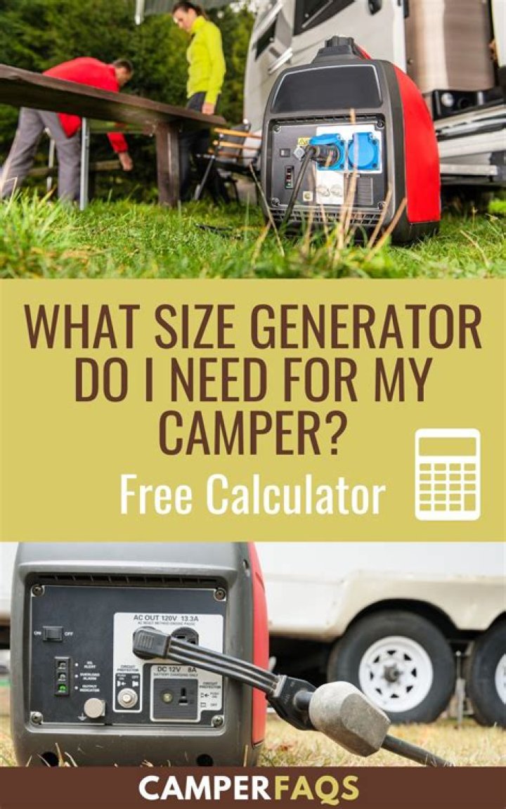 What size generator do I need to power my camper?