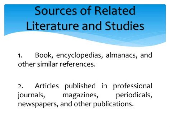 Where to find the sources of related literature?