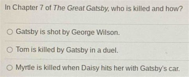 Who is killed in Chapter 7 of The Great Gatsby
