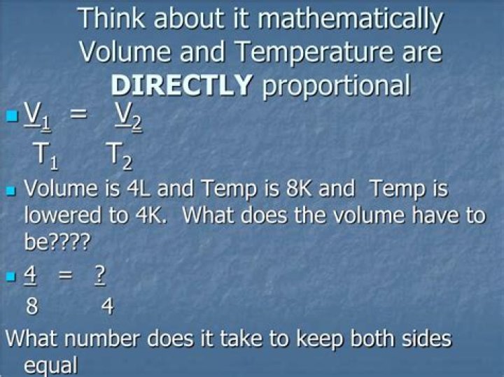 Why are temperature and volume directly proportional