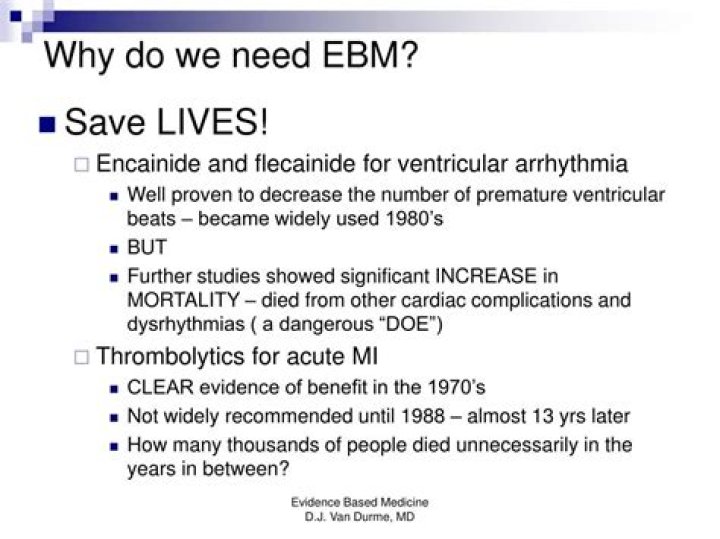 Why do we need EBM