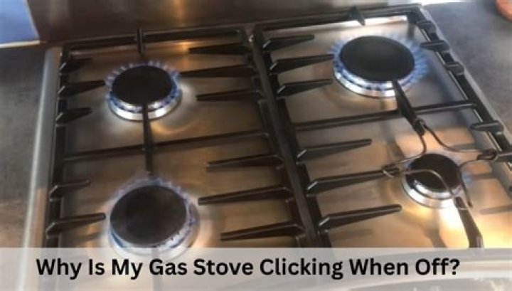 Why does my gas stove make a clicking noise?