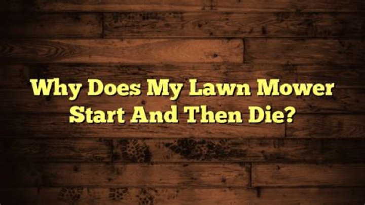 Why does my lawn mower start and then die?