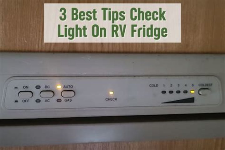 Why is my Dometic refrigerator check light on?