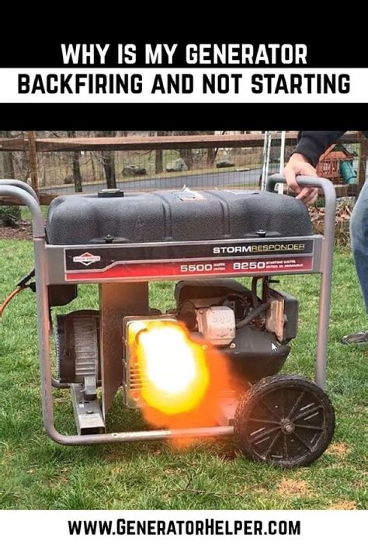 Why is my generator backfiring?