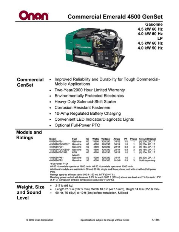 Why is my Onan 4000 generator not working?